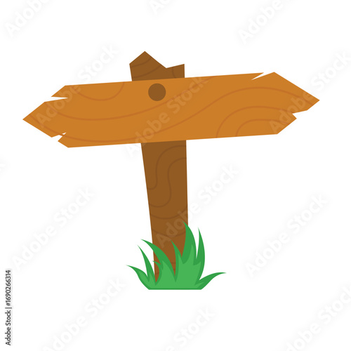 Vector wooden cartoon signs and banners isolated on white background, wooden planks, old wooden sign vector