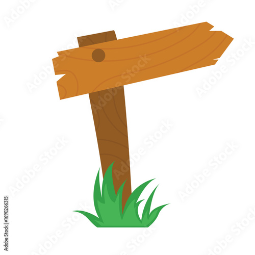 Vector wooden cartoon signs and banners isolated on white background, wooden planks, old wooden sign vector