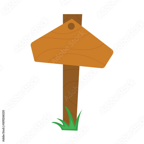 Vector wooden cartoon signs and banners isolated on white background, wooden planks, old wooden sign vector