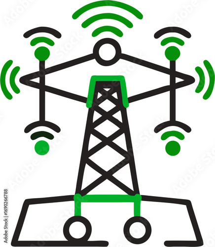 Communication tower broadcasting signal wireless network technology broadcasting tower transmitting signal modern connectivity global network signal transmission