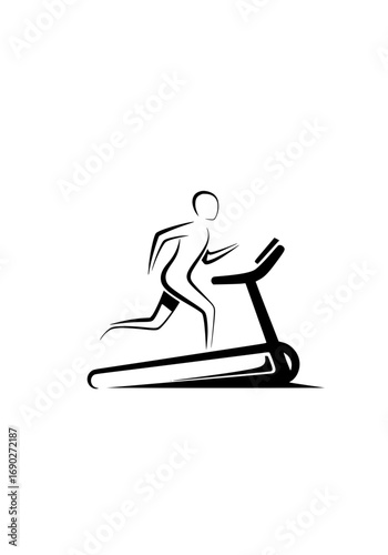 athlete on the treadmill icon