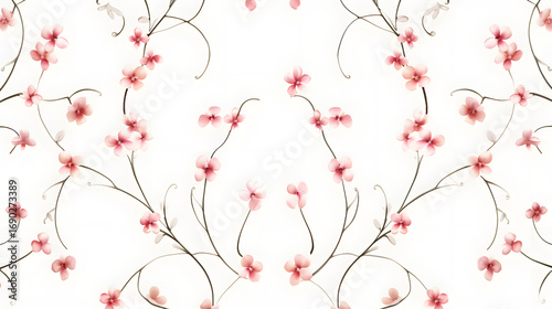 red floral background