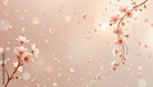 rose ivory bloom theme with light rose gold with ivory glow, floating pastel ivory gradient, tiny sparkling dust, panoramic pastel shimmer, calm and nostalgic