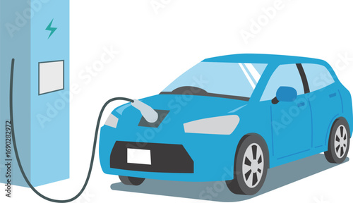 充電する電気自動車