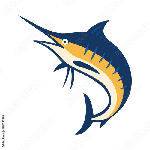 Blue Marlin leaping from the water