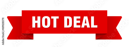 hot deal ribbon isolated on transparent background. hot deal ribbon