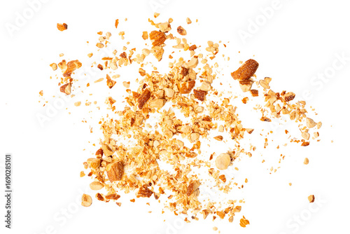 Photo of almond taken with a high-resolution camera using on a white background.