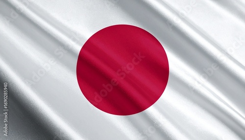 Free Download Waving Japan Flag with Red Circle on White Background - GFXLoad