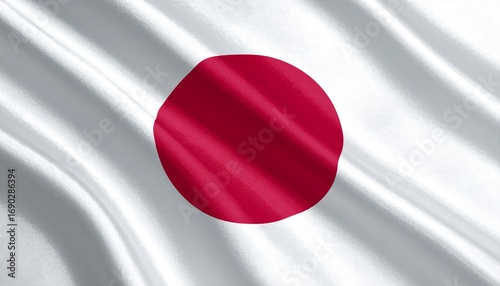 Free Download Waving Japan Flag with Red Circle on White Background - GFXLoad