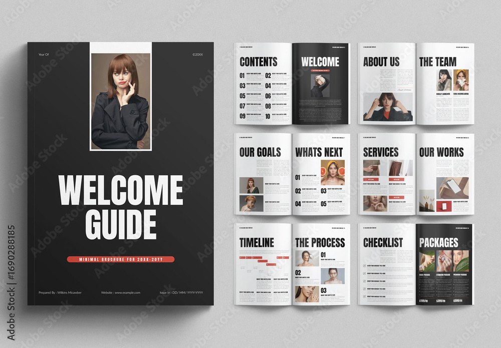 Welcome Guide Template Stock Template | Adobe Stock