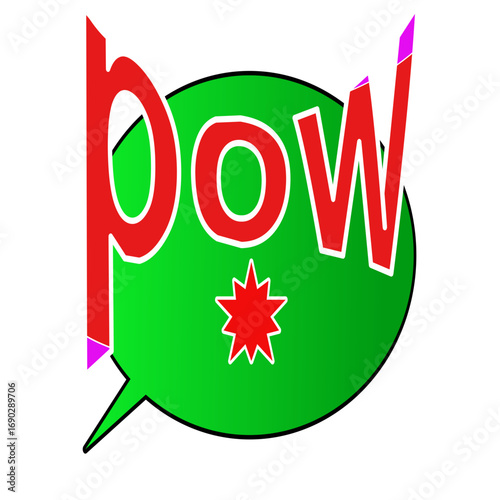 Comic boom cartoon A vibrant collection of comic-themed cartoon elements featuring bold lines and dynamic designs. This set includes comic speech bubbles with expressive texts like pow and boom