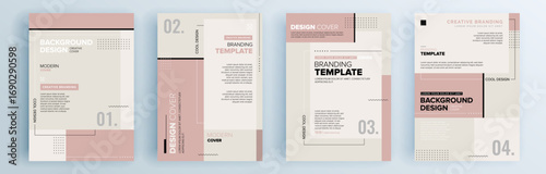 Modern abstract covers set, minimal covers design. Colorful geometric background, vector illustration.