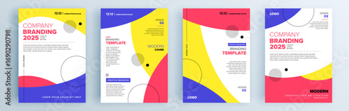 Modern abstract covers set, minimal covers design. Colorful geometric background, vector illustration.