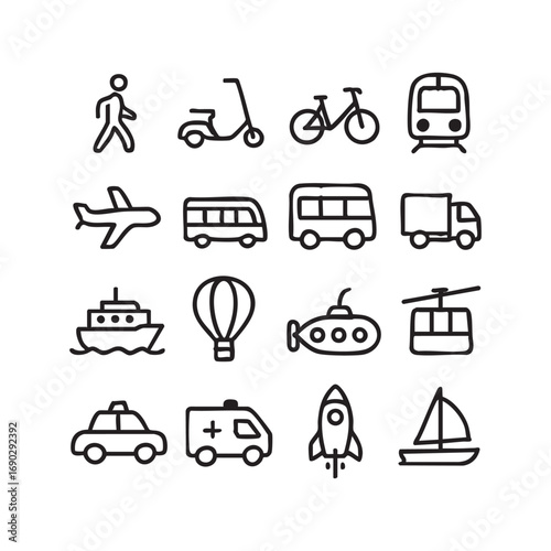 Simple Hand Drawn Thinking Bubble Icon Vector Illustration Graphic Design