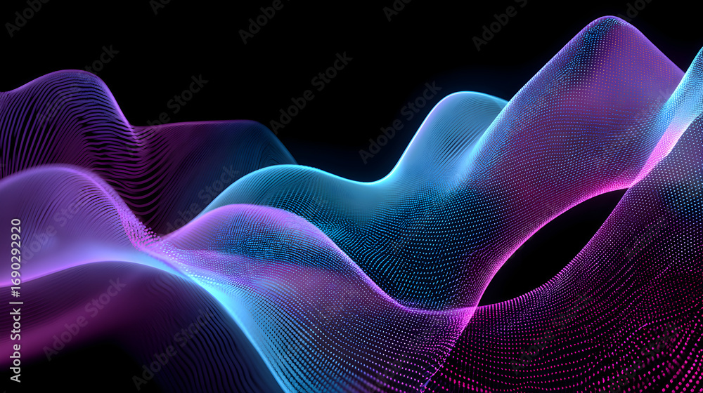 Fototapeta premium Vibrant blue and purple Gradient Background Landscape Image 2