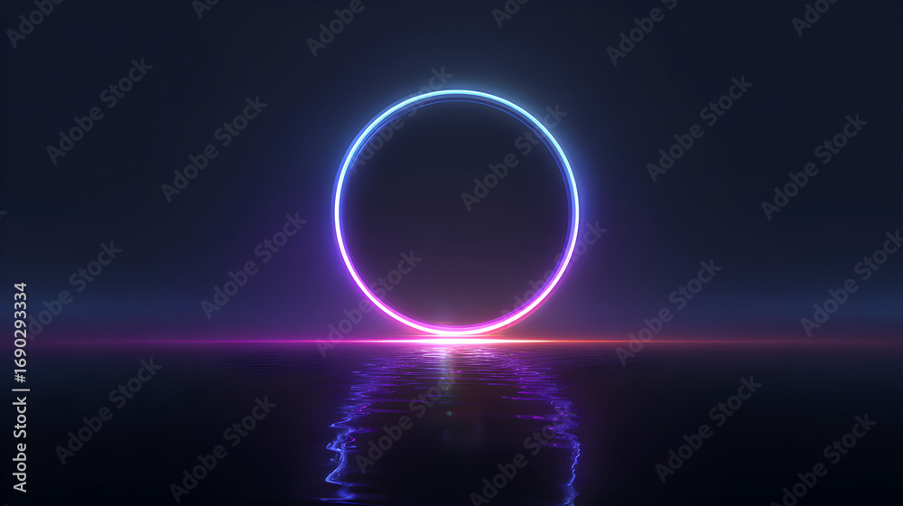 Obraz premium Vibrant blue Gradient Background Landscape Image 27