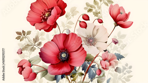red poppy flowers