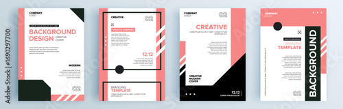 Modern abstract covers set, minimal covers design. Colorful geometric background, vector illustration.