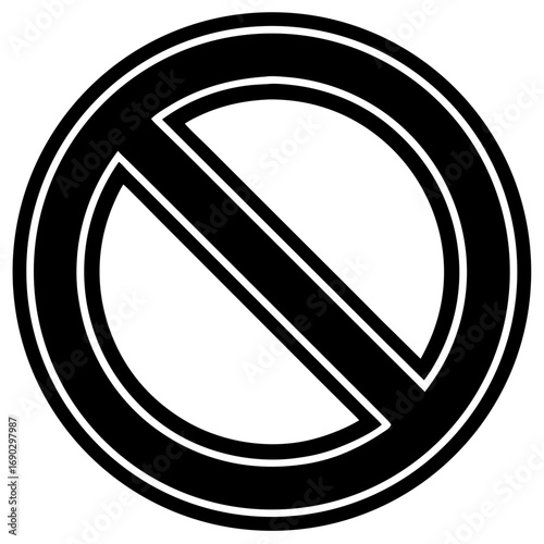No Sign and Prohibited Symbol Vector