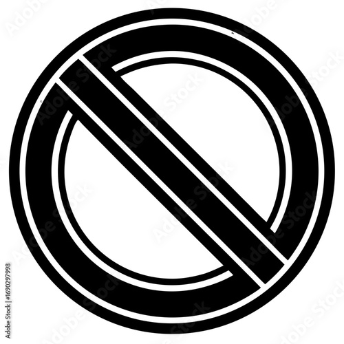 No Sign and Prohibited Symbol Vector