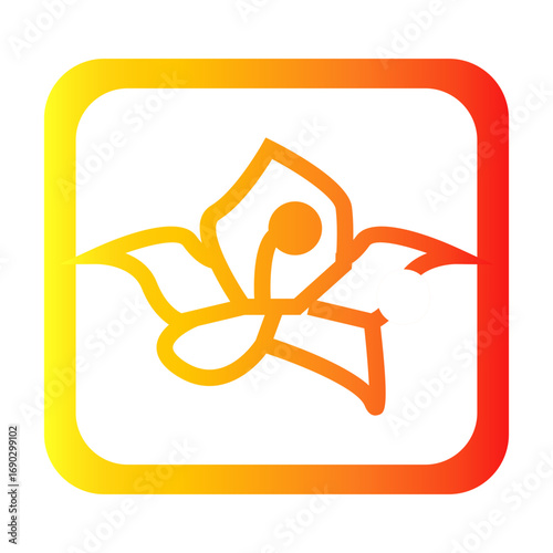 bluebell flower gradient icon illustration vector