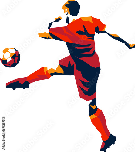 vector silhouettes of soccer players in various kicking and running poses, designed in flat style, perfect for sports and fitness illustrations, icons, or infographics.