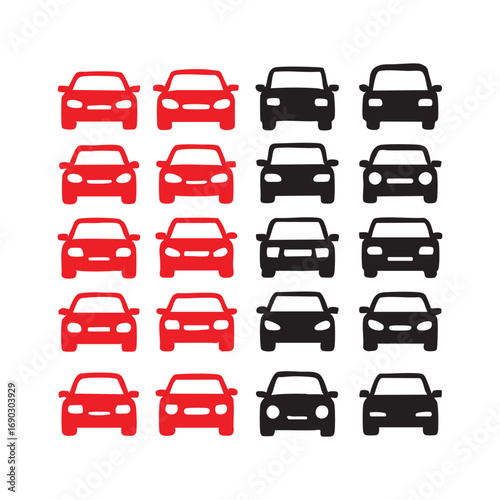 Stylized Illustration of a Red Character on White Background Simple Aesthetic
