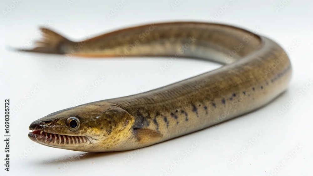 Naklejka premium Lamprey on studio background