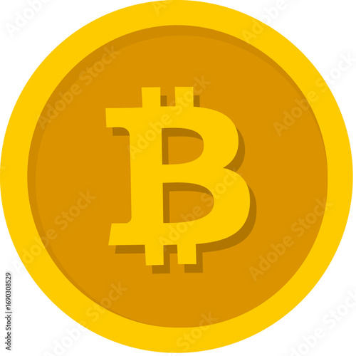 Bitcoin color icon scalable vector graphic for digital currency and finance applications