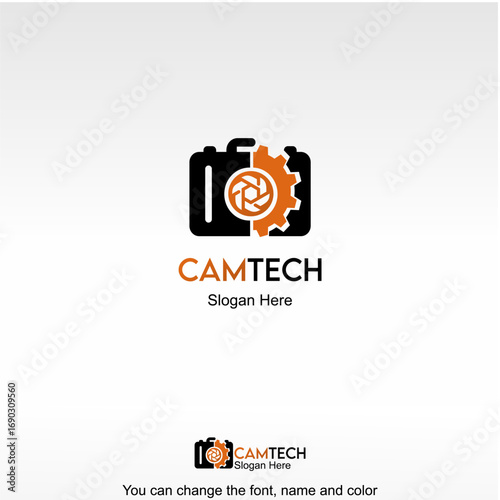 Camera Tech Logo Template Design Vector