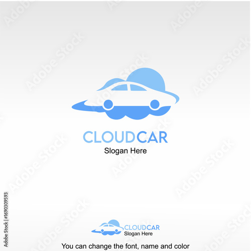 Cloud Car Logo Template Design Vector