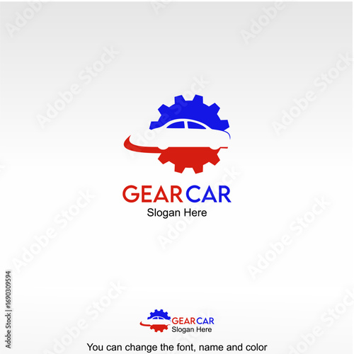 Gear Car Logo Template Design Vector