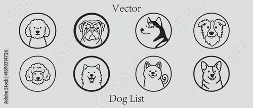 Vector Dog Icon Collection