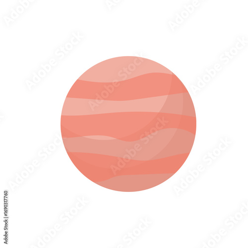 Colorful planet vector illustration. Space planet icon isolated on white background.