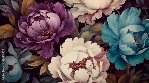 pink and white peony