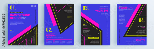 Modern abstract covers set, minimal covers design. Colorful geometric background, vector illustration.