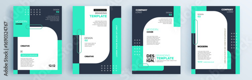 Modern abstract covers set, minimal covers design. Colorful geometric background, vector illustration.