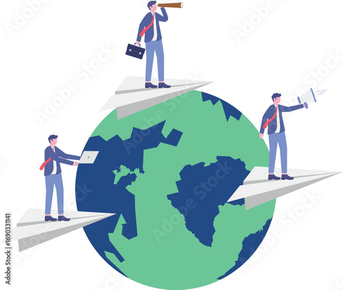 Business analysis, prepare project start up, rise the career to success concept.

