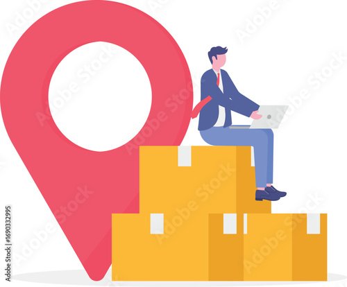 Company branding, competitive analysis, product positioning concept with tiny people.