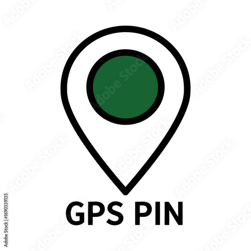 Free Download Green circle map pin icon isolated on transparent background - GFXLoad