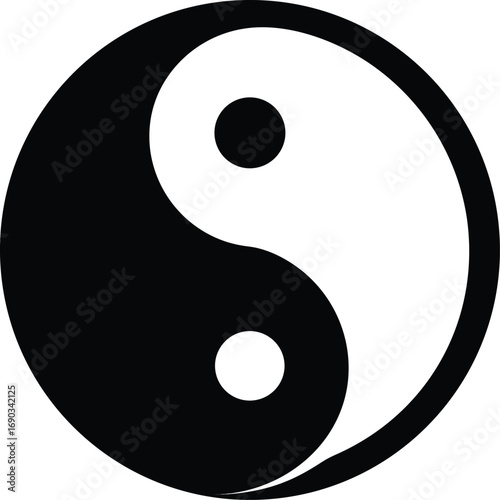 Vector yin yang symbol icon