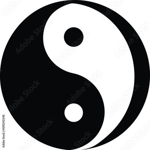 Vector yin yang symbol icon