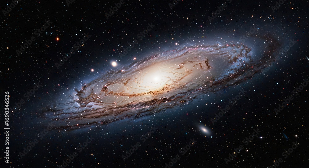 Fototapeta premium Mesmerizing Spiral Galaxy A Cosmic Tapestry of Stars and Dust