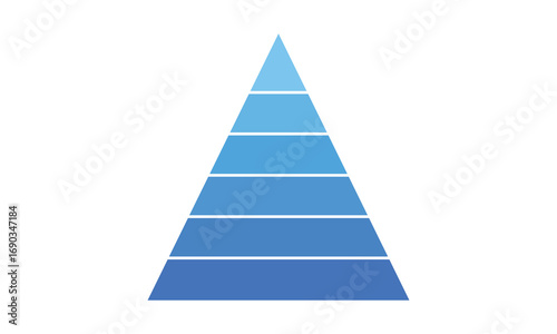 Pyramid infographics chart icon on white background, vector illustration. eps 10 .