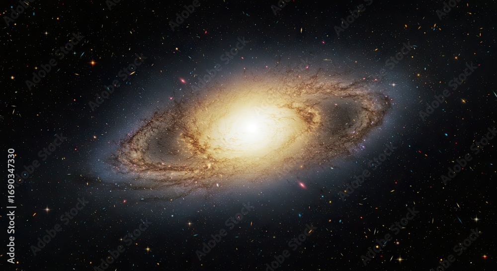 Fototapeta premium Mesmerizing Spiral Galaxy A Cosmic Dance of Light and Dust