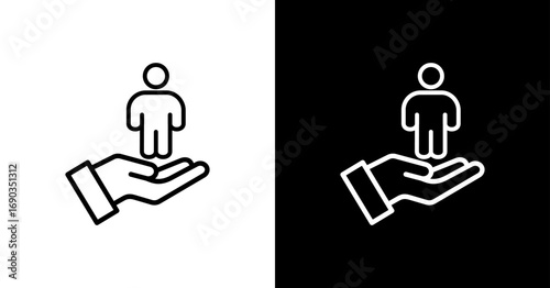 Childcare White Icon Set