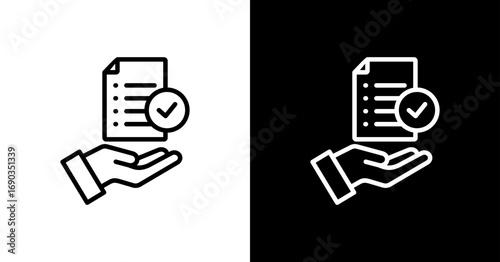 Approval Benefit White Icon Set