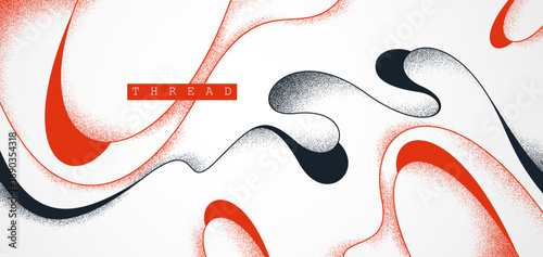 Curvy lines vector abstract background, wavy linear shapes with textures wallpaper, minimal graphic design backdrop with bended strokes, flowy abstraction.