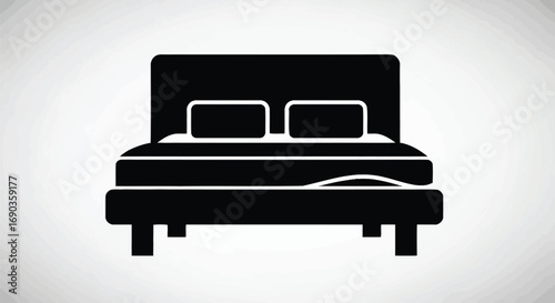 Black and white bed for bedroom concepts