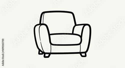 Armchair for furniture and interior design